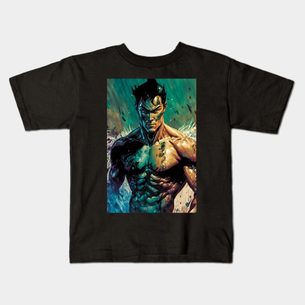 Namor Painted Kids T-Shirt by cultfresh™